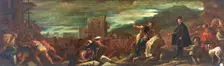 Philip II Inspecting the Construction of El Escorial with His Architects, c1692. Creator: Luca Giordano