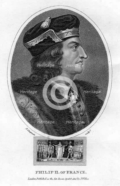 Philip II, King of France, (1805).Artist: J Chapman