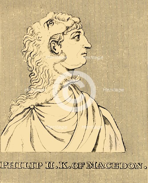 'Philip II King of Macedon', (382-336 BC), 1830. Creator: Unknown.