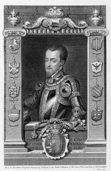 Philip II, King of Spain from 1556, (1735). Artist: George Vertue