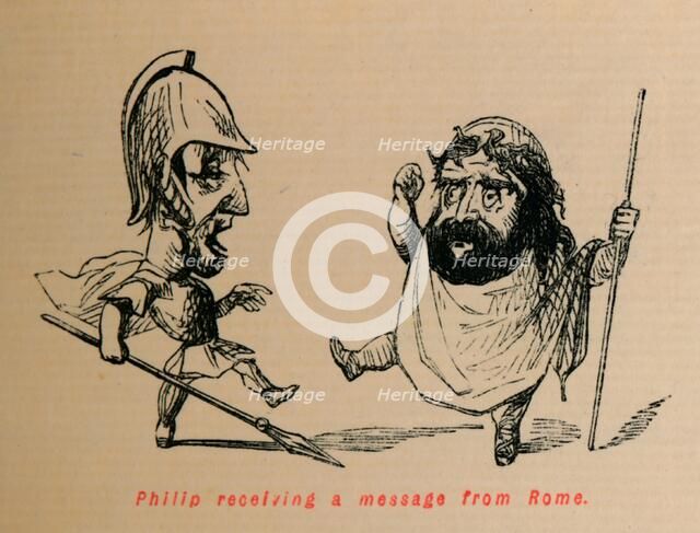 'Philip receiving a Message from Rome', 1852. Artist: John Leech.
