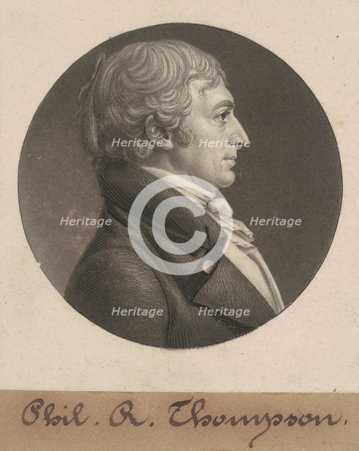 Philip Rootes Thompson, 1806. Creator: Charles Balthazar Julien Févret de Saint-Mémin.