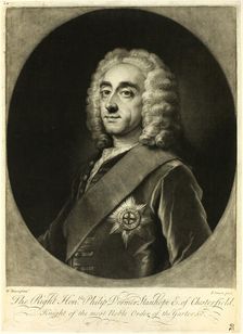 Philip Stanhope, Earl of Chesterfield, n.d. Creator: Jean Simon