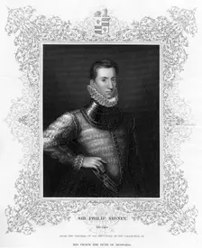 Philip Sidney, 16th century English soldier, statesman, poet, and patron of poets, c1840