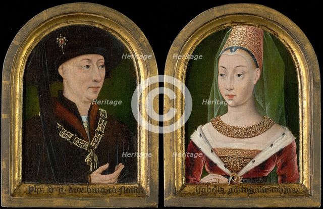 Philip the Good, Duke of Burgundy; Isabelle of Bourbon (?), c. 1520/30. Creator: Unknown.