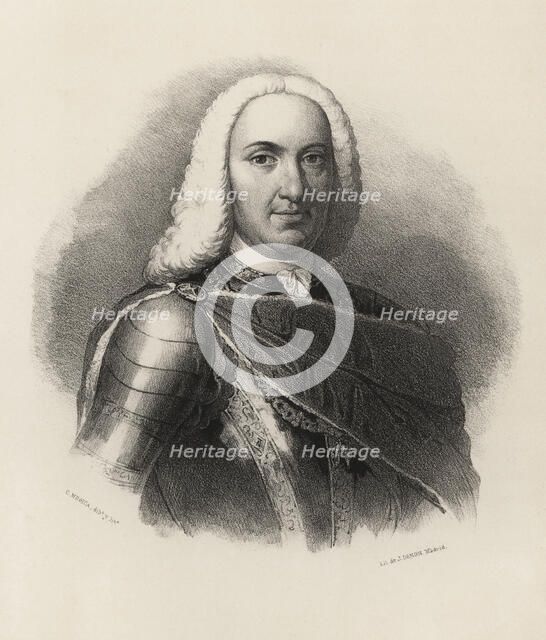 Philip V (1683-1746), called the Animoso, King of Spain from 1700-1746, engraving 1870.