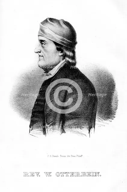Philip William Otterbein, German-American clergyman, (1854). Artist: Unknown