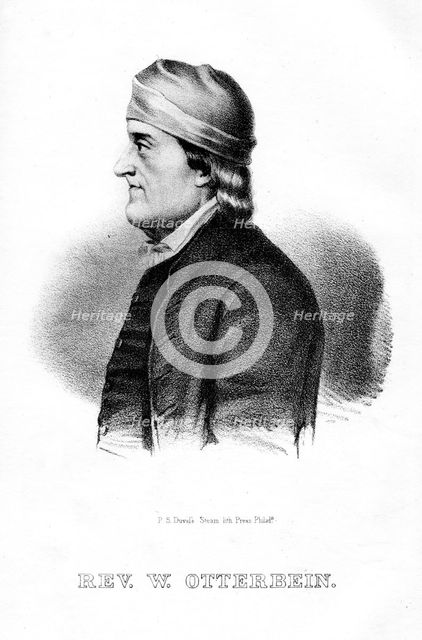 Philip William Otterbein, German-American clergyman, (1854). Artist: Unknown