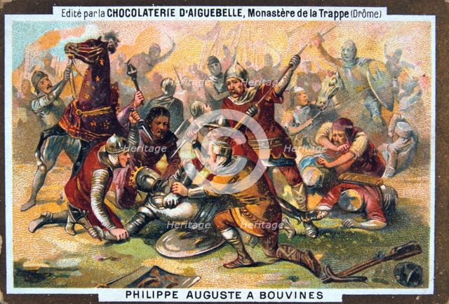Philipe Auguste at the Battle of Bouvines, 1214, (19th century). Artist: Unknown