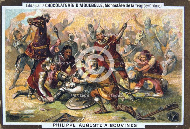 Philipe Auguste at the Battle of Bouvines, 1214, (19th century). Artist: Unknown
