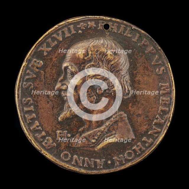 Philipp Melanchthon, 1497-1560, Reformer [obverse], 1543. Creator: Friedrich Hagenauer.