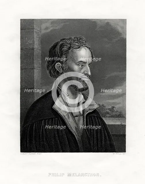 Philipp Melanchthon German theologian and writer of the Protestant Reformation, 19th century.  Creator: W Holl.
