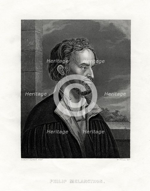 Philipp Melanchthon German theologian and writer of the Protestant Reformation, 19th century.  Creator: W Holl.