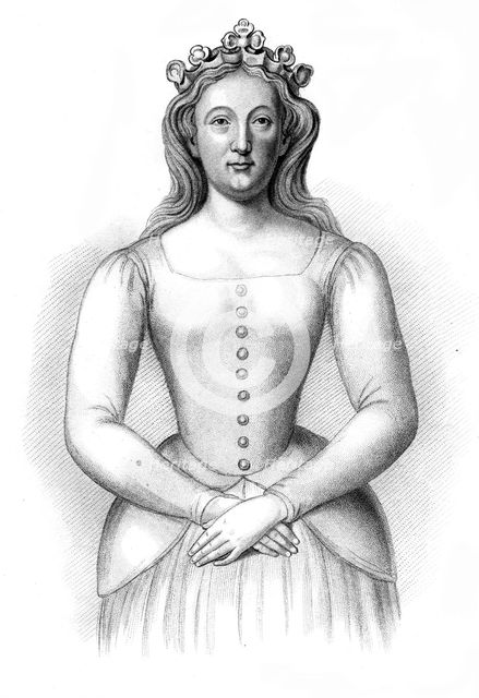 Philippa of Hainault, (1851).Artist: Henry Colburn