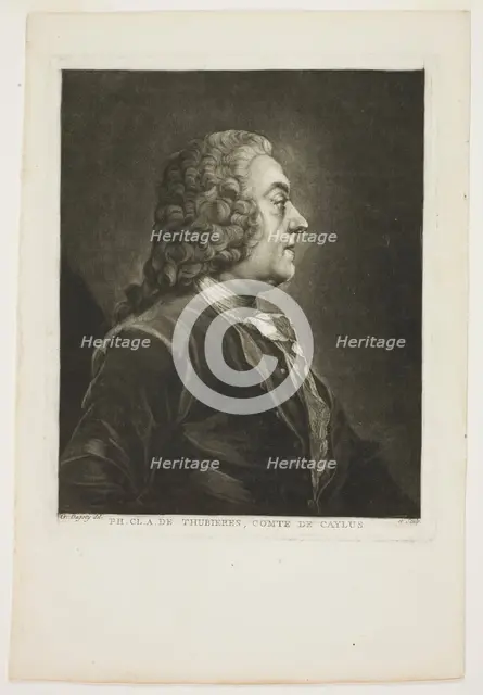 Philippe Claude Tubières, Comte de Caylus, 1770. Creator: Jean-Baptiste André Gautier d'Agoty.