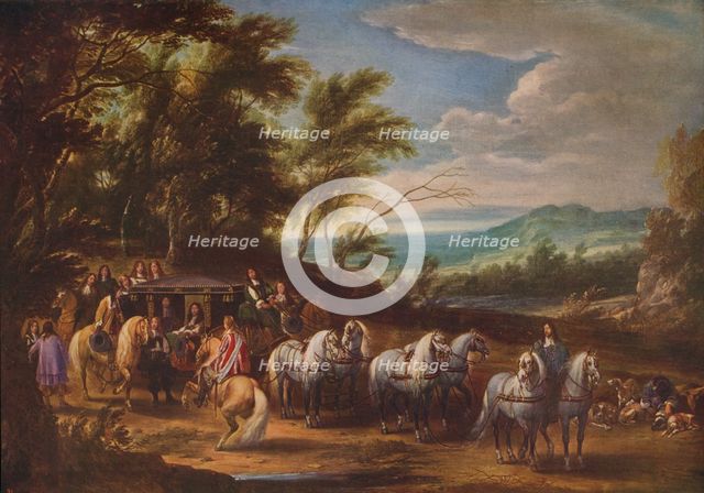'Philippe Francois d'Arenberg meeting Troops', 1662, (c1915). Artist: Adam Frans van der Meulen.