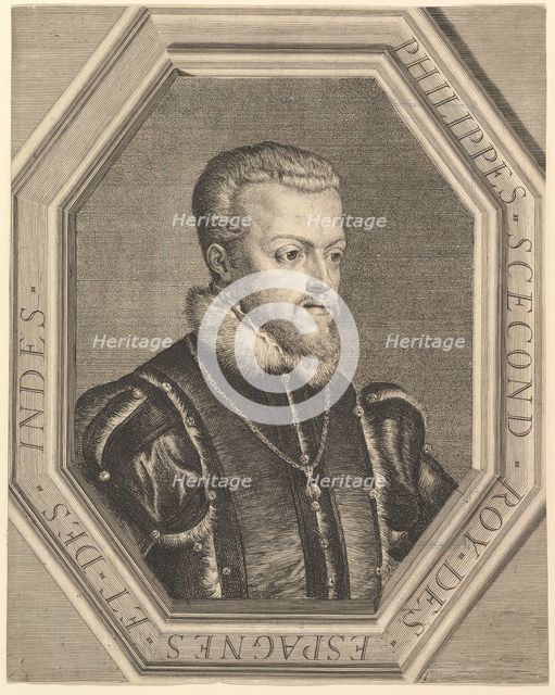 Philippe II, roi d'Espagne. Creator: Jean Morin.