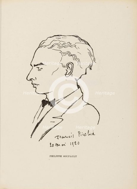 Philippe Soupault. From: Les Champs magnetiques, 1920. Creator: Francis Picabia.