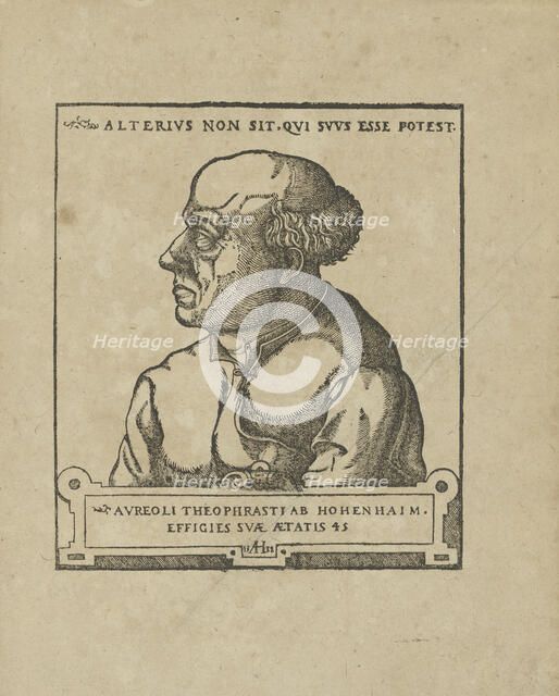 Philippus Theophrastus Aureolus Bombastus von Hohenheim (Paracelsus), ca 1538. Creator: Anonymous.