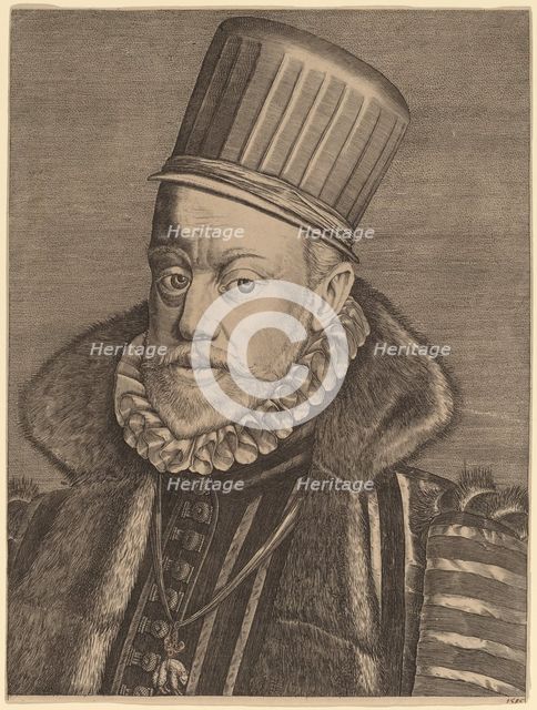 Phillip II of Spain, possibly 1585. Creator: Hieronymous Wierix.