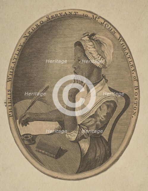 Phillis Wheatley, Negro Servant to Mr. John Wheatley of Boston, ca. 1773. Creator: Unknown.