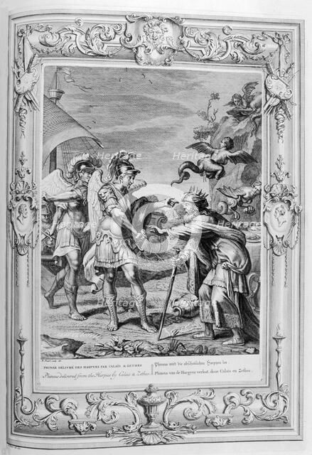'Phineus is Delivered from the Harpies by Calais and Zethes', 1733. Artist: Bernard Picart