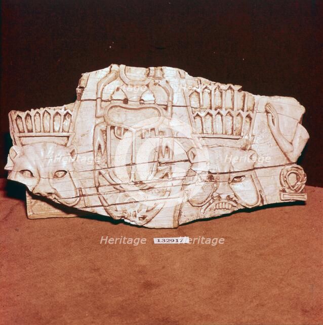 Phoenician Ivory, from a piece of furniture, probably made for export to Egypt,  c8th century BC Creator: Unknown.