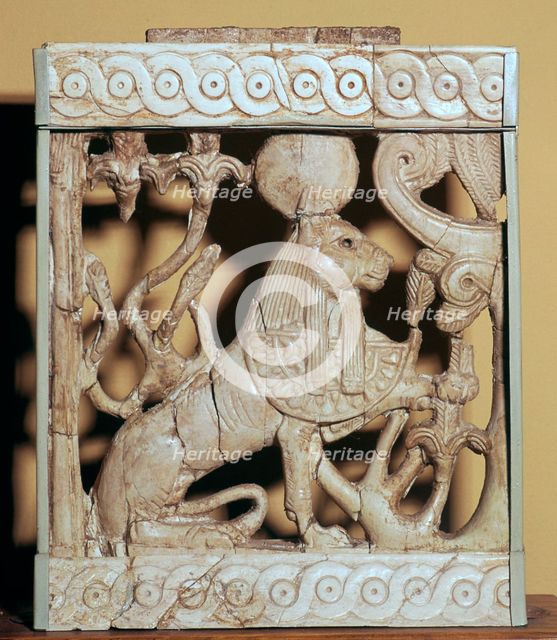Phoenician ivory panel from a piece of furniture. Artist: Unknown