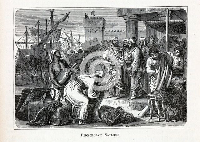 Phoenician Sailors, 1882. Artist: Anonymous  