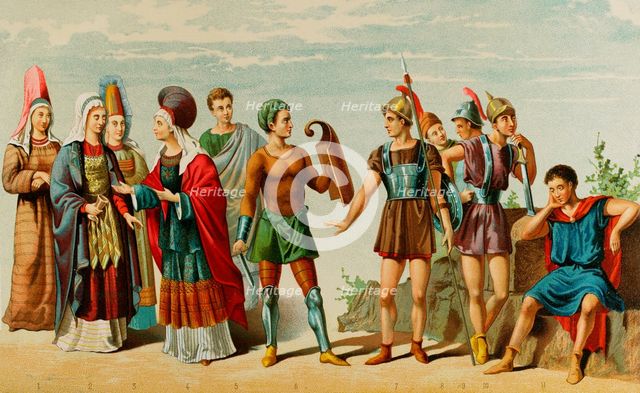 Phoenicians and Celtiberians, Iberian Peninsula, Ancient History, (1877).  Creator: Unknown.