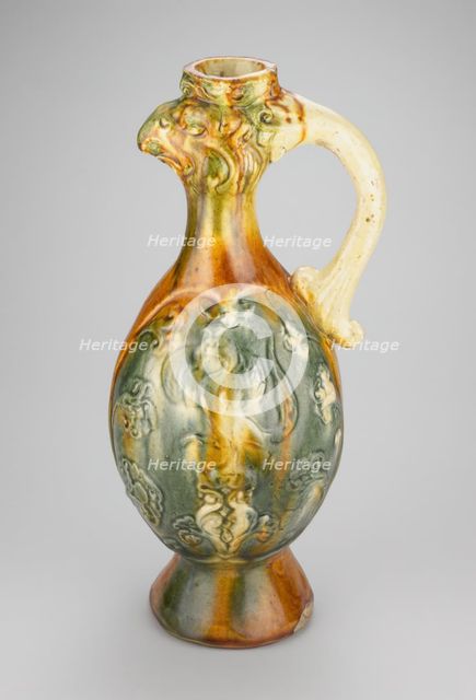 Phoenix-Headed Ewer, Tang dynasty (618-907 A.D.), first half of 8th century. Creator: Unknown.