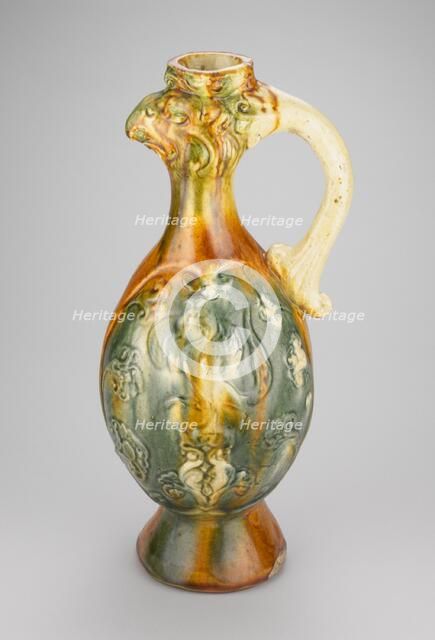 Phoenix-Headed Ewer, Tang dynasty (618-907 A.D.), first half of 8th century. Creator: Unknown.