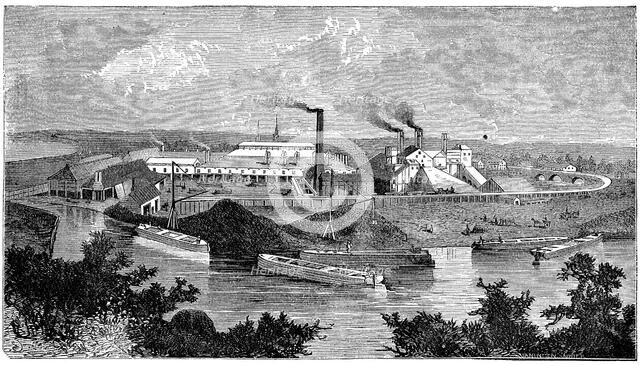 Phoenix Iron and Bridge Works, Phoenixville, Pennsylvania, USA, 1873. Artist: Unknown