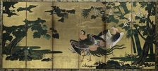Phoenixes and Paulownia, late 1500s. Creator: Tosa Mitsuyoshi (Japanese, 1539-1613), attributed to