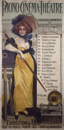 Phono-cinéma-théâtre, visions animées des artistes célèbres, 1900. Creator: Flameng, François (1856-1923)
