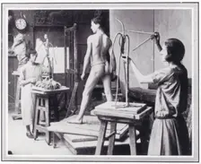 Photo from The Sphere of female RA students working from life in the Sculptors room at..., c1925. Creator: Unknown