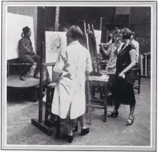 Photo from The Sphere of RA students painting an Italian subject in the Women's Life..., c1925. Creator: Unknown