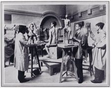 Photo from The Sphere of the clay-modelling class at the L.C.C. Central School, c1925. Creator: Unknown