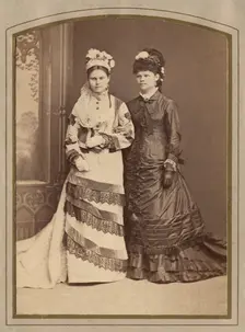 Photo of two young women, late 19th cent - early 20th cent. Creator: JD Malmberg