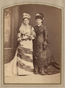 Photo of two young women, late 19th cent - early 20th cent. Creator: JD Malmberg