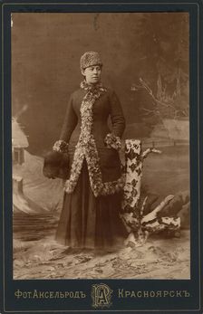 Photo portrait of Antonina Lazarevna Sisina, 1890. Creator: Akselrod