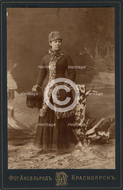 Photo portrait of Antonina Lazarevna Sisina, 1890. Creator: Akselrod.