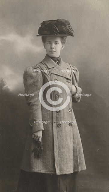 Photo portrait of Ada Innokentievna Kuskova, 1908. Creator: Karl Karlovich Bulla.