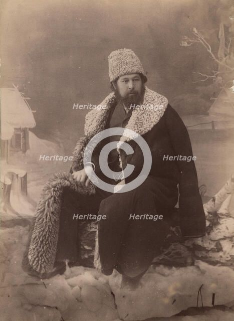 Photo portrait of the merchant of the 2nd guild Vasily Ivanovich Karnakov, 1890. Creator: Akselrod.