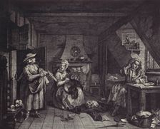[photo-reproduction of Hogarth's print illustrating the Dunciad, Book I, line III], 1850s-60s. Creator: Alfred Capel-Cure