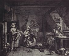 [photo-reproduction of Hogarth's print illustrating the Dunciad, Book I, line III], 1850s-60s. Creator: Alfred Capel-Cure