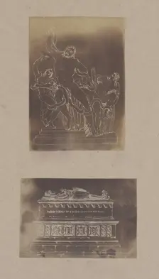 Photogenic Drawing of the Laocoon, September 1839; Tomb of William de Valence, 1839. Creator: Unknown