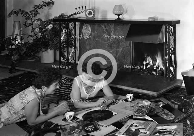 Photograph taken for a Baxi Fireplaces advertisment, 1961. Creator: Michael Walters.