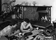 Photograph taken for a Baxi Fireplaces advertisment, 1961. Creator: Michael Walters