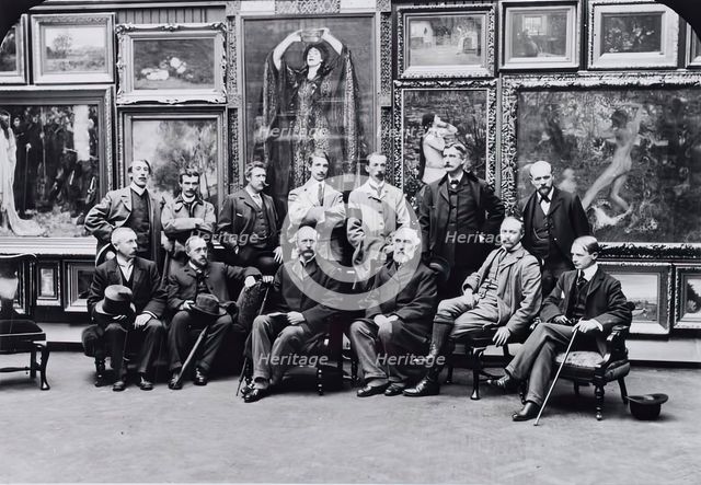 Photograph of the Council and Members of the Aberdeen Artists Society 1900,. Creator: Robert Brough.